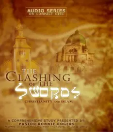 A picture of the cover for the book, the clashing of swords.